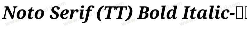Noto Serif (TT) Bold Italic字体转换